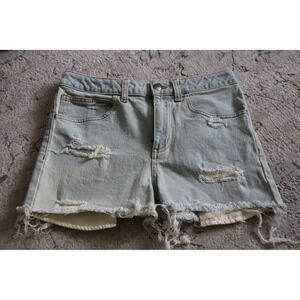 Carhartt Kids Size 14 Distressed Denim Cutoff Shorts Light‎ Wash Raw Hem